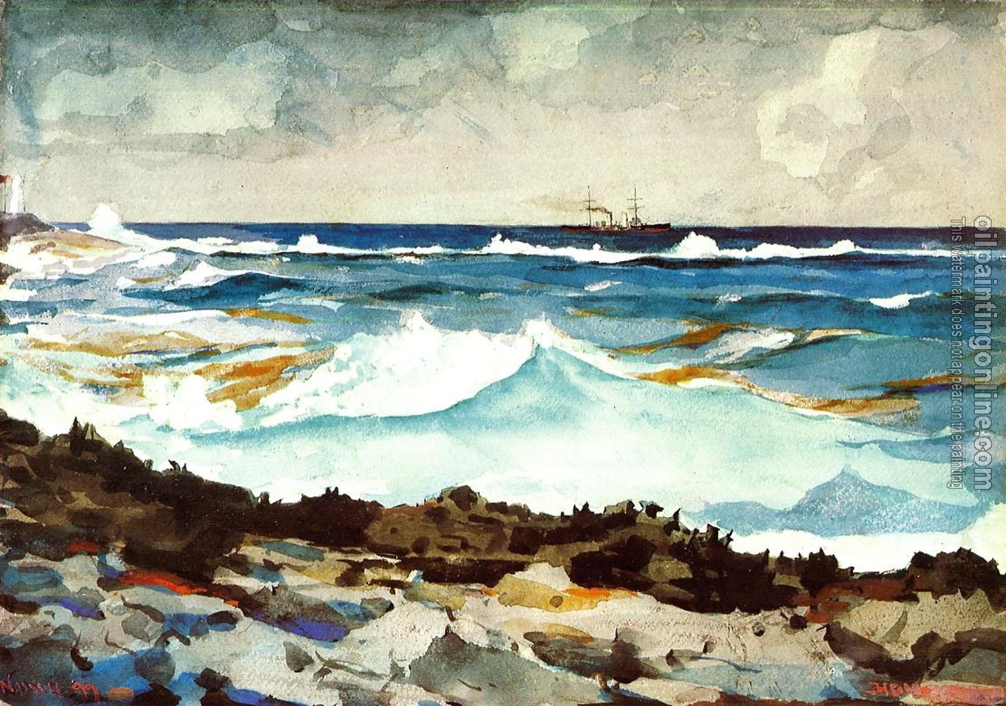 Homer, Winslow - Shore and Surf